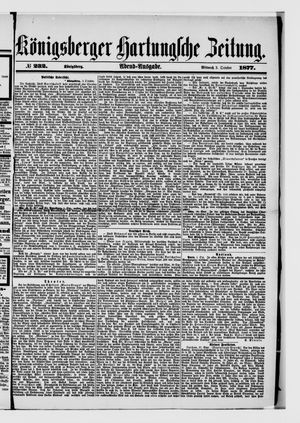 Königsberger Hartungsche Zeitung vom 03.10.1877