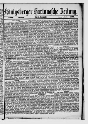 Königsberger Hartungsche Zeitung vom 04.10.1877