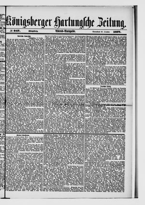 Königsberger Hartungsche Zeitung on Oct 20, 1877