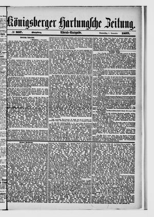 Königsberger Hartungsche Zeitung vom 01.11.1877