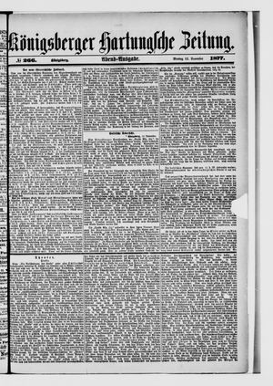 Königsberger Hartungsche Zeitung on Nov 12, 1877