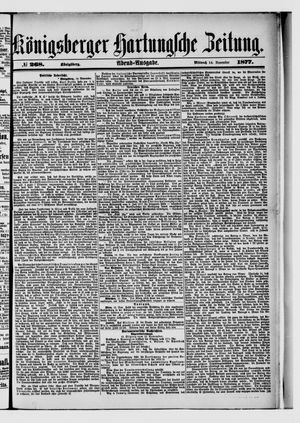 Königsberger Hartungsche Zeitung vom 14.11.1877
