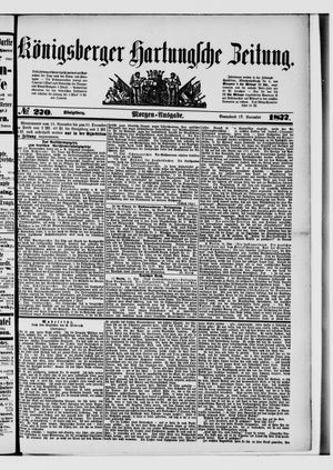 Königsberger Hartungsche Zeitung on Nov 17, 1877