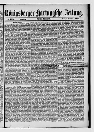 Königsberger Hartungsche Zeitung vom 19.11.1877