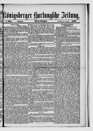 Königsberger Hartungsche Zeitung vom 22.11.1877