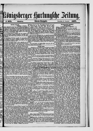 Königsberger Hartungsche Zeitung on Nov 22, 1877