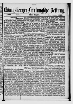 Königsberger Hartungsche Zeitung on Nov 27, 1877