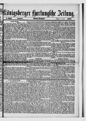 Königsberger Hartungsche Zeitung vom 04.12.1877