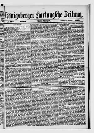 Königsberger Hartungsche Zeitung vom 15.12.1877