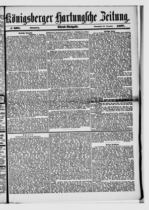 Königsberger Hartungsche Zeitung vom 22.12.1877