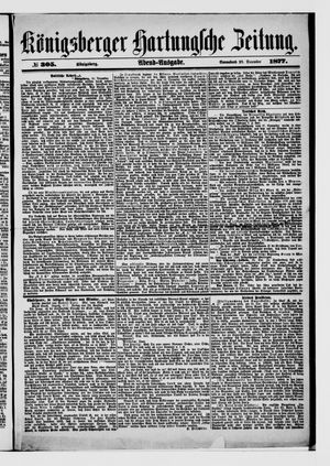 Königsberger Hartungsche Zeitung vom 29.12.1877