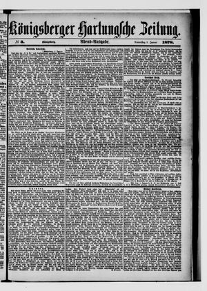 Königsberger Hartungsche Zeitung on Jan 3, 1878
