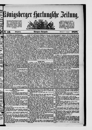 Königsberger Hartungsche Zeitung vom 16.01.1878