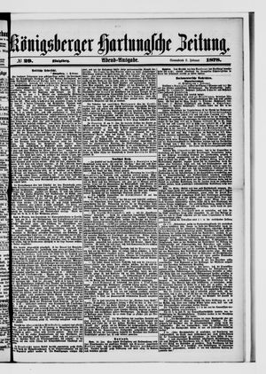 Königsberger Hartungsche Zeitung vom 02.02.1878