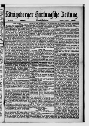 Königsberger Hartungsche Zeitung on Feb 18, 1878