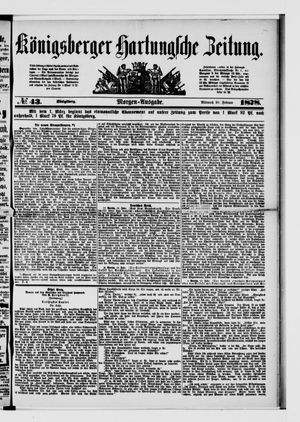 Königsberger Hartungsche Zeitung vom 20.02.1878