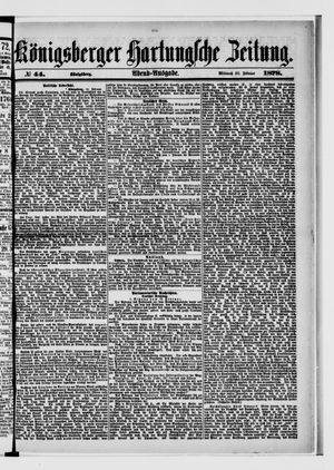 Königsberger Hartungsche Zeitung vom 20.02.1878