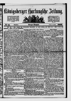 Königsberger Hartungsche Zeitung vom 22.02.1878