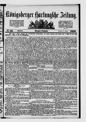 Königsberger Hartungsche Zeitung on Feb 23, 1878