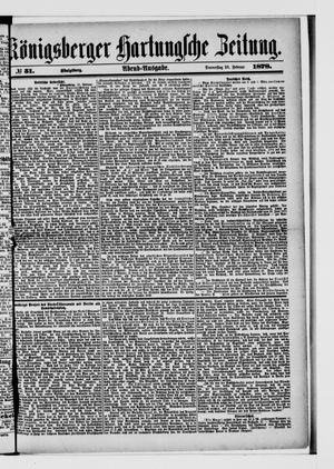 Königsberger Hartungsche Zeitung on Feb 28, 1878