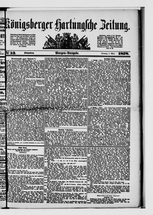 Königsberger Hartungsche Zeitung vom 03.03.1878
