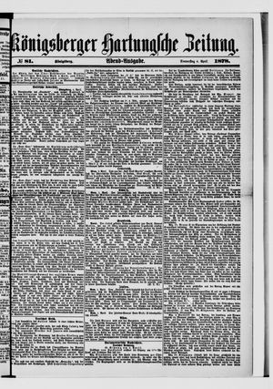 Königsberger Hartungsche Zeitung on Apr 4, 1878