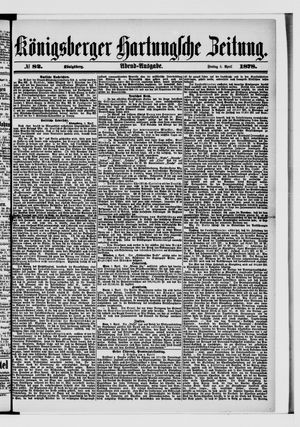 Königsberger Hartungsche Zeitung vom 05.04.1878