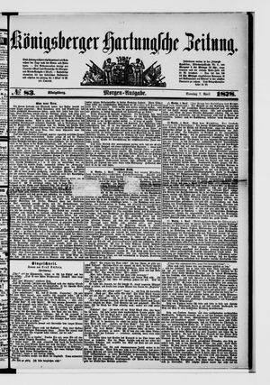 Königsberger Hartungsche Zeitung on Apr 7, 1878
