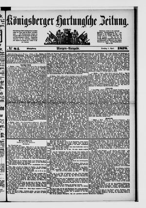 Königsberger Hartungsche Zeitung vom 09.04.1878