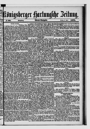 Königsberger Hartungsche Zeitung vom 12.04.1878