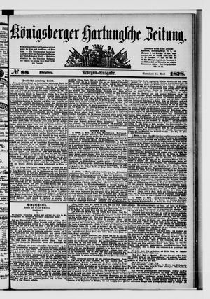 Königsberger Hartungsche Zeitung on Apr 13, 1878