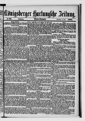 Königsberger Hartungsche Zeitung vom 13.04.1878