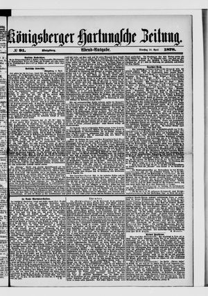 Königsberger Hartungsche Zeitung vom 16.04.1878