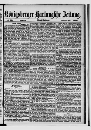 Königsberger Hartungsche Zeitung vom 27.04.1878