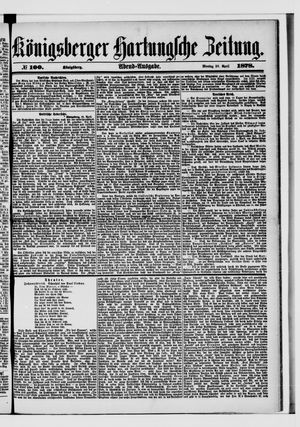 Königsberger Hartungsche Zeitung on Apr 29, 1878