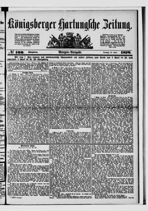 Königsberger Hartungsche Zeitung vom 30.04.1878