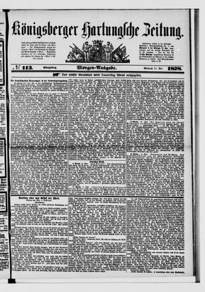 Königsberger Hartungsche Zeitung vom 15.05.1878
