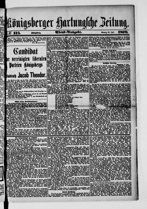 Königsberger Hartungsche Zeitung on Jul 29, 1878