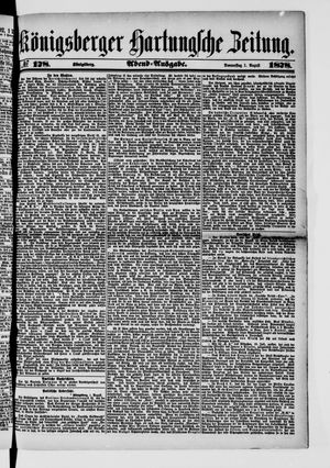Königsberger Hartungsche Zeitung on Aug 1, 1878