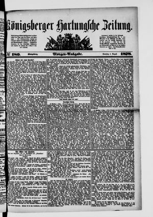 Königsberger Hartungsche Zeitung on Aug 4, 1878