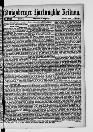 Königsberger Hartungsche Zeitung vom 07.08.1878
