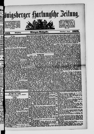 Königsberger Hartungsche Zeitung on Aug 8, 1878