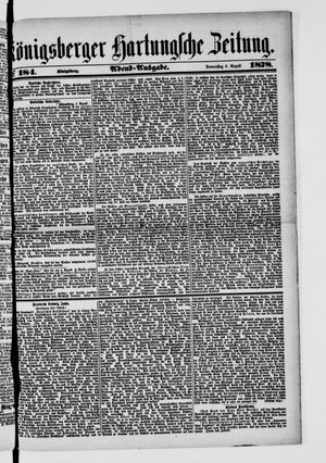 Königsberger Hartungsche Zeitung on Aug 8, 1878