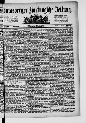 Königsberger Hartungsche Zeitung vom 11.08.1878