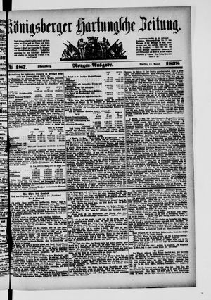Königsberger Hartungsche Zeitung vom 13.08.1878