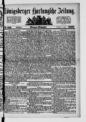 Königsberger Hartungsche Zeitung vom 17.08.1878