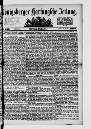 Königsberger Hartungsche Zeitung on Aug 20, 1878