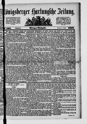 Königsberger Hartungsche Zeitung vom 25.08.1878