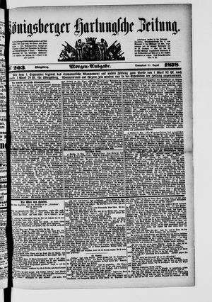 Königsberger Hartungsche Zeitung on Aug 31, 1878