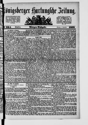 Königsberger Hartungsche Zeitung vom 01.09.1878